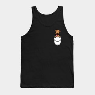 Funny Airedale Terrier Pocket Dog Tank Top